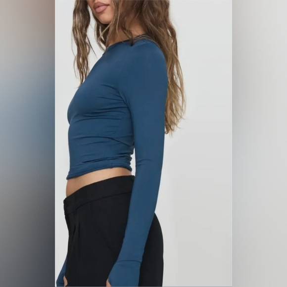 Princess Polly Farro Long Sleeve Top, Color Navy Size 10 - Picture 3 of 15